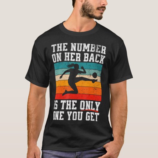 Grappige Meisjes Voetbal Vader T-shirt (Voorkant)