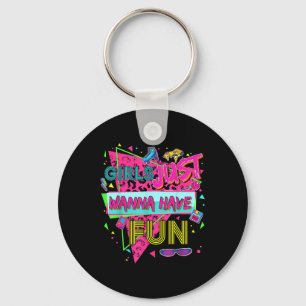 Grappige meisjes willen gewoon lol maken Geweldige Sleutelhanger