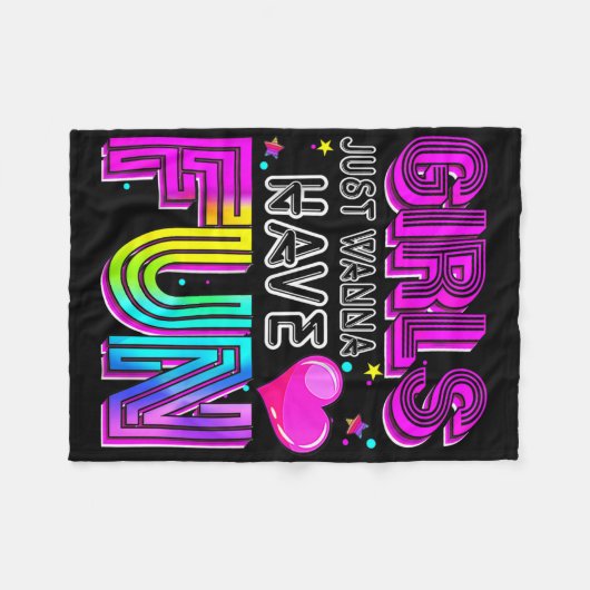 Grappige meisjes willen gewoon plezier hebben Gewe Fleece Deken (Voorkant (Horizontaal))