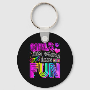 Grappige meisjes willen gewoon plezier hebben Gewe Sleutelhanger