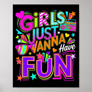Grappige meisjes willen lol hebben geweldige 70's  poster
