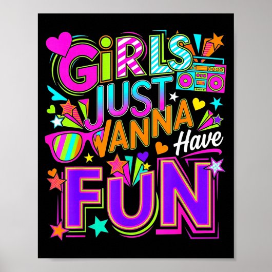 Grappige meisjes willen lol hebben geweldige 70's  poster (Voorkant)