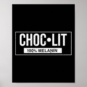 Grappige Melanine Chocolade Zwarte Geschiedenis Ju Poster