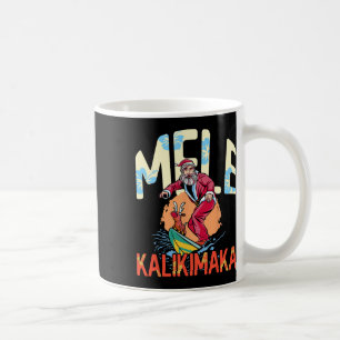 Grappige Mele Kalikimaka Hawaiaanse Kerstmis Surfe Koffiemok
