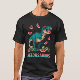 Grappige Melonsaurus Watermeloen Dinosaurus T Rex  T-shirt