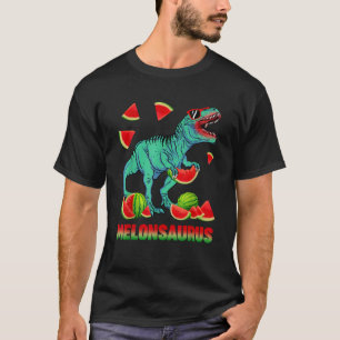 Grappige Melonsaurus Watermeloen Dinosaurus T Rex T-shirt