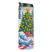 Grappige Meltdown Snowman met wijn Thermosbeker (Geroteerd rechts)