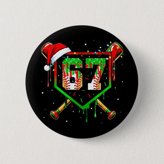 Grappige Meme 67 Kerstmis Verkoop Ijs Mannen Jonge Ronde Button 5,7 Cm (Voorkant)