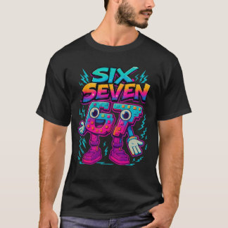 Grappige Meme 67 Si Seven 6 7 Italiaanse Brainrot  T-shirt