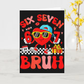 Grappige Meme 67 Zes Zeven Bruh Valentijnshart Peu Kaart (Gele Bloem)