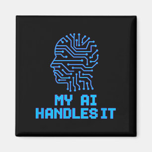 Grappige Meme Ai behandelt het kunstmatige robotis Magneet