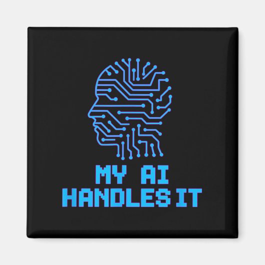 Grappige Meme Ai behandelt het kunstmatige robotis Magneet (Voorkant)