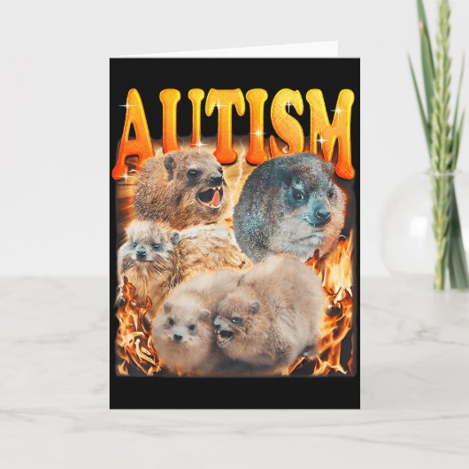 Grappige Meme Bosmarmotten Autistisch Autisme A Kaart (Voorkant)