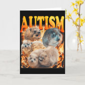 Grappige Meme Bosmarmotten Autistisch Autisme A Kaart (Gele Bloem)