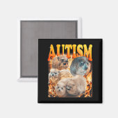 Grappige Meme Bosmarmotten Autistisch Autisme A Magneet (Voorkant / Achterkant)
