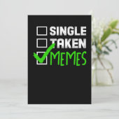 Grappige meme cadeau single genomen memes bedankkaart (Staand voorkant)