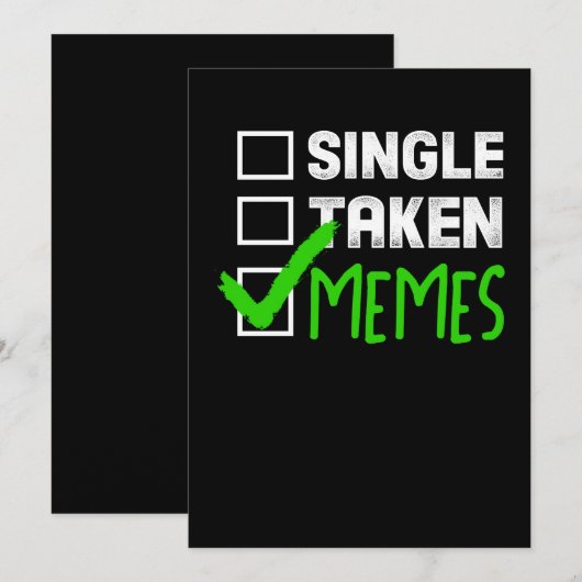 Grappige meme cadeau single genomen memes bedankkaart (Voorkant / Achterkant)