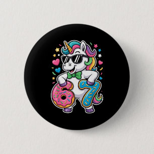 Grappige Meme Eenhoorn Meisjes Kinderen Zes Zeven Ronde Button 5,7 Cm