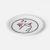 Grappige meme eenvoudige zwart-wit 21e verjaardag papieren bordje (Gekanteld)