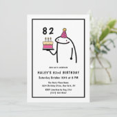 Grappige Meme Eenvoudige Zwart & Wit 82e Verjaarda Kaart (Staand voorkant)