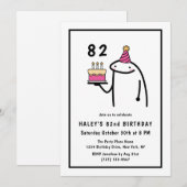 Grappige Meme Eenvoudige Zwart & Wit 82e Verjaarda Kaart (Voorkant / Achterkant)