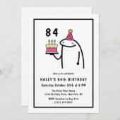 Grappige meme eenvoudige zwart-wit 84e verjaardag kaart (Voorkant / Achterkant)