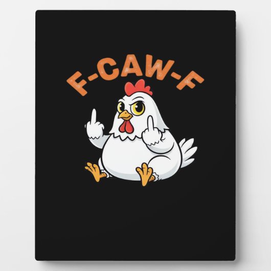 Grappige Meme F-Caw-F Kip Fotoplaat (Voorkant)