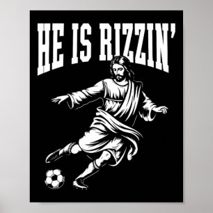 Grappige Meme God Christelijke Kerstmis Hij Is Riz Poster