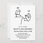 Grappige Meme Humor Eenvoudig Zwart Wit 20e Verjaa Kaart (Voorkant)