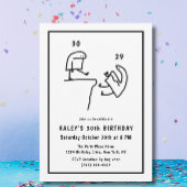 Grappige Meme Humor Eenvoudig Zwart Wit 30e Verjaa Kaart