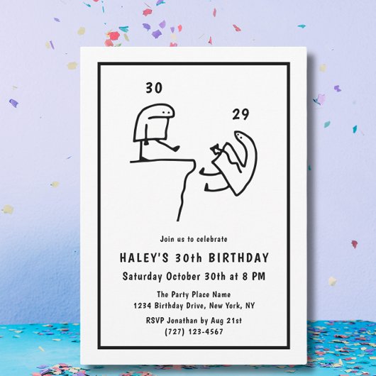 Grappige Meme Humor Eenvoudig Zwart Wit 30e Verjaa Kaart