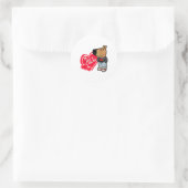 Grappige meme ik ben gewoon een chill guy Valentij Ronde Sticker (Tas)