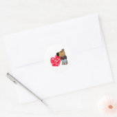 Grappige meme ik ben gewoon een chill guy Valentij Ronde Sticker (Envelop)