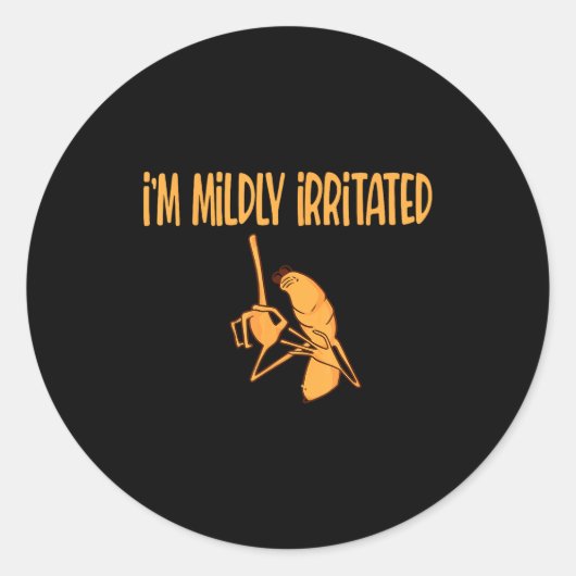 Grappige Meme Ik Ben Lichtelijk Geïrriteerd Marcus Ronde Sticker (Voorkant)