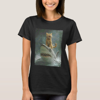 Grappige Meme Ik Hou Van Haaien Ik Hou Van Katten T-shirt