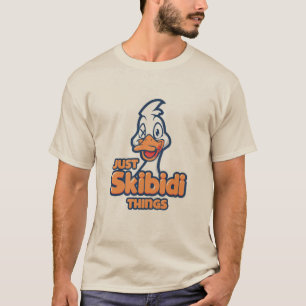 Grappige meme "Just Skibidi Things" Retro T-shirt