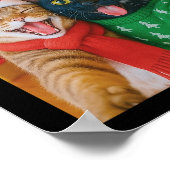 Grappige Meme Kat Maakt Een Selfie Kerstmis Kerstl Poster (Hoek)