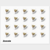 grappige meme kat ronde sticker (Vel)