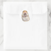 grappige meme kat ronde sticker (Tas)