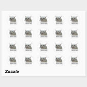 grappige meme kat ronde sticker (Vel)