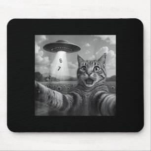Grappige Meme Kat Selfie Zes Zeven Retro Kat 67 An Muismat