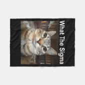 Grappige Meme Kat Wat De Sigma Schattige Kat Meme Fleece Deken (Voorkant (Horizontaal))