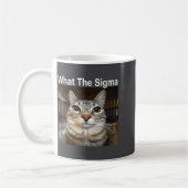 Grappige Meme Kat Wat De Sigma Schattige Kat Meme Koffiemok (Links)