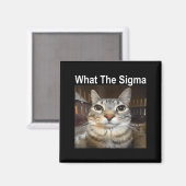 Grappige Meme Kat Wat De Sigma Schattige Kat Meme Magneet (Voorkant / Achterkant)