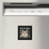 Grappige Meme Kat Wat De Sigma Schattige Kat Meme Magneet (Insitu (Vaatwasser))