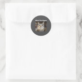 Grappige Meme Kat Wat De Sigma Schattige Kat Meme Ronde Sticker (Tas)