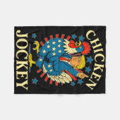 Grappige meme kipjockey fleece deken (Voorkant (Horizontaal))