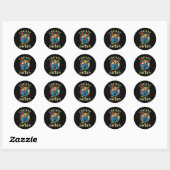 Grappige meme kipjockey ronde sticker (Vel)
