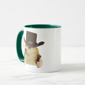 Grappige Meme Mok met Cowboy Hond met Pistool (Voorkant links)