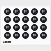 Grappige meme over gamer katten squad ronde sticker (Vel)